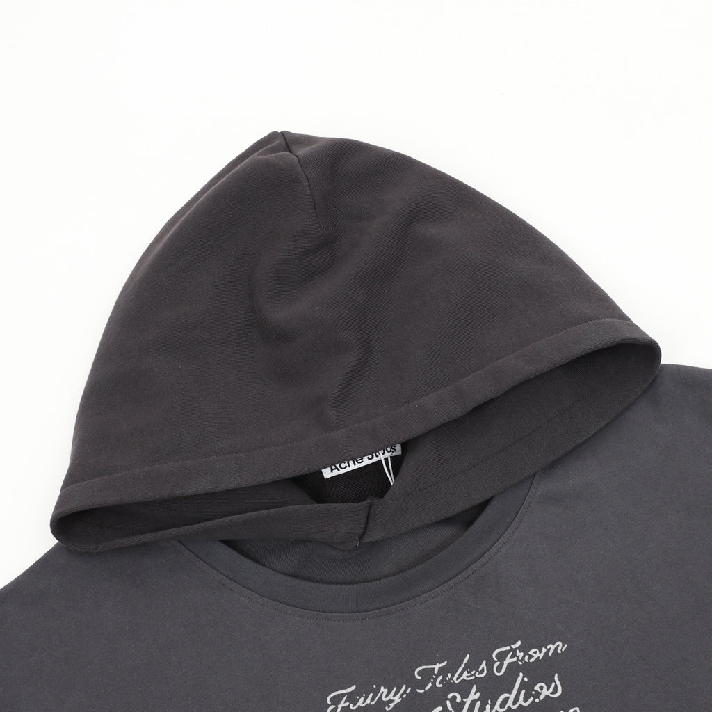 Acne Studios Women's Men's Dark Grey Fairy Tales Double-Layer Hoodie