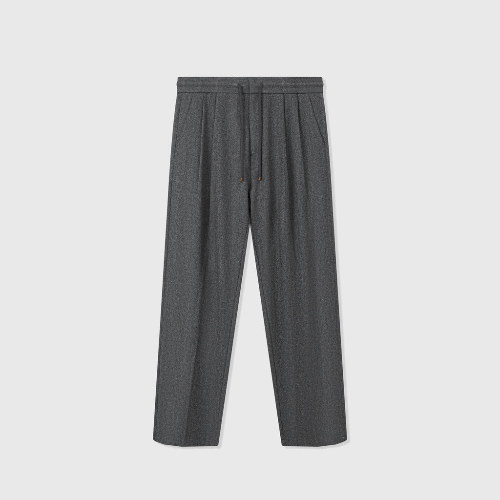 Hermès Men's Drawstring Trousers in Grey
