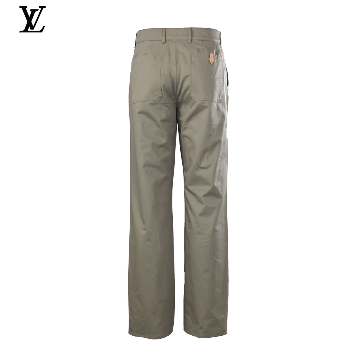 Louis Vuitton Olive Workwear Straight-Leg Pants