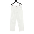 Brunello Cucinelli Panama Weave Pleated Trousers — Cotton-Linen, White
