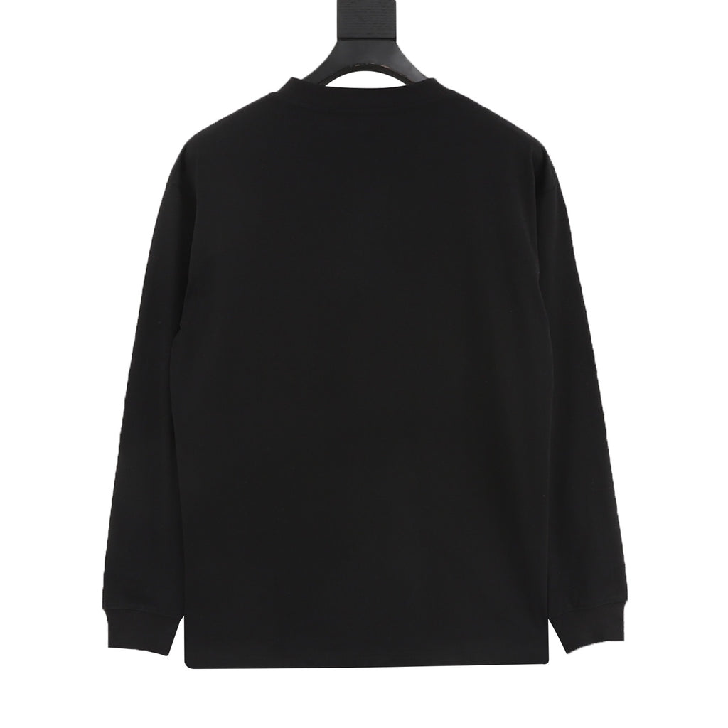 Dior Women's / Men's Plain Long-Sleeve T-Shirt in Black