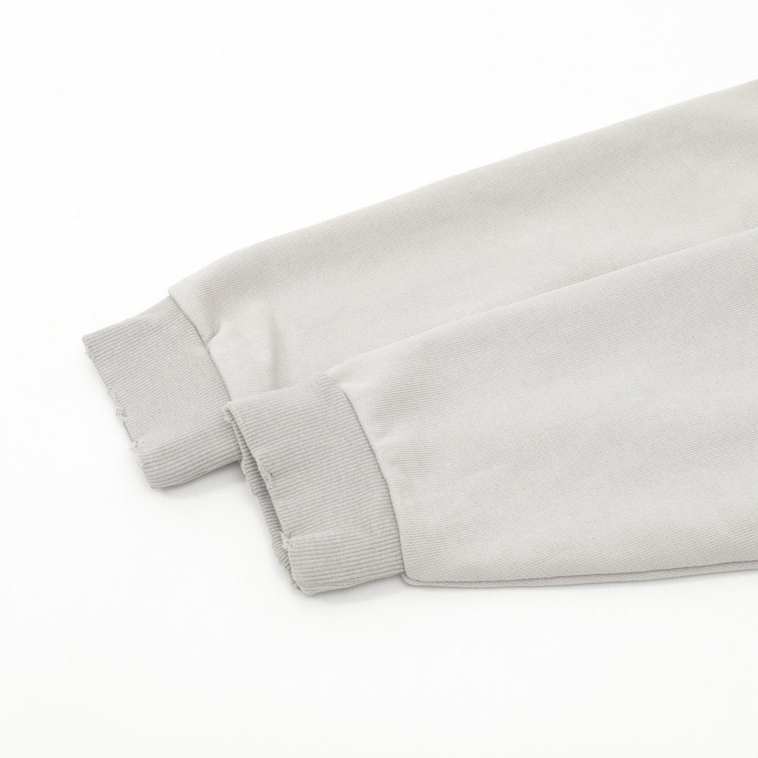 Balenciaga Women's Men's Light Grey Distressed Zip-Up Hoodie