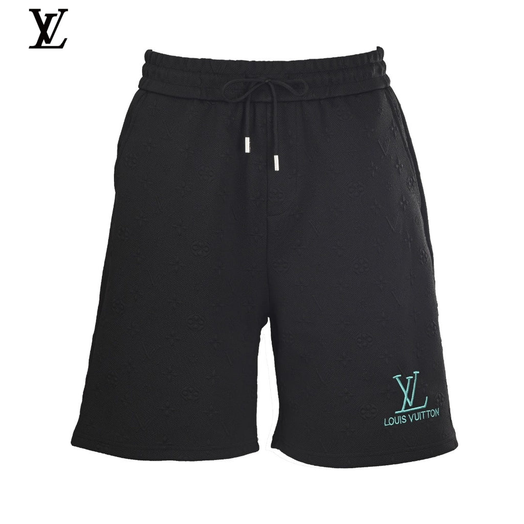 Louis Vuitton Monogram Embossed Drawstring Sweat Shorts