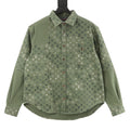 Louis Vuitton LV Monogram Denim Print Contrast Sleeve Overshirt Jacket