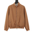 Loro Piana Women's Men's Camel Stand-Collar Zip-Up Jacket