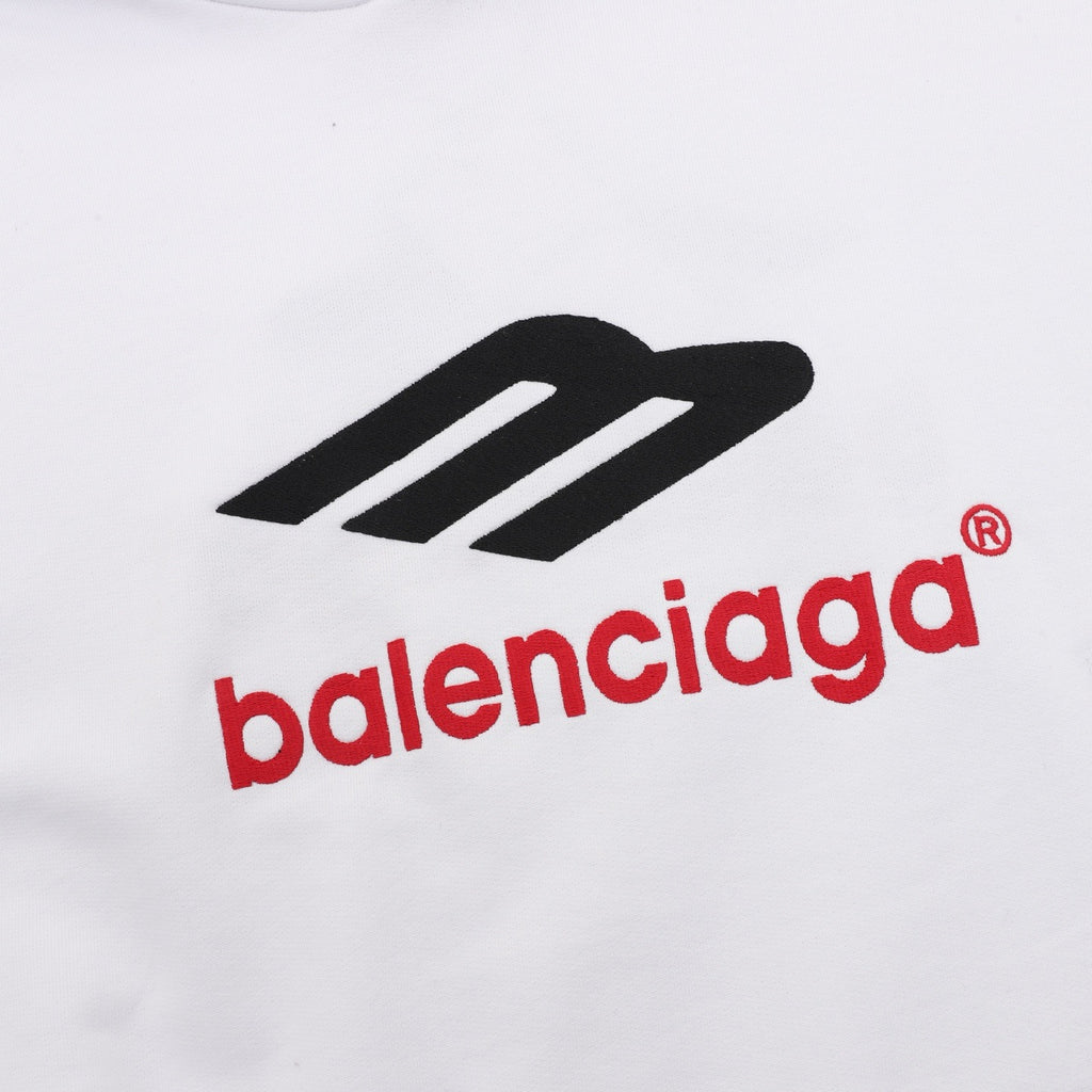 Balenciaga Women's Men's White 3B Sports Icon Hoodie