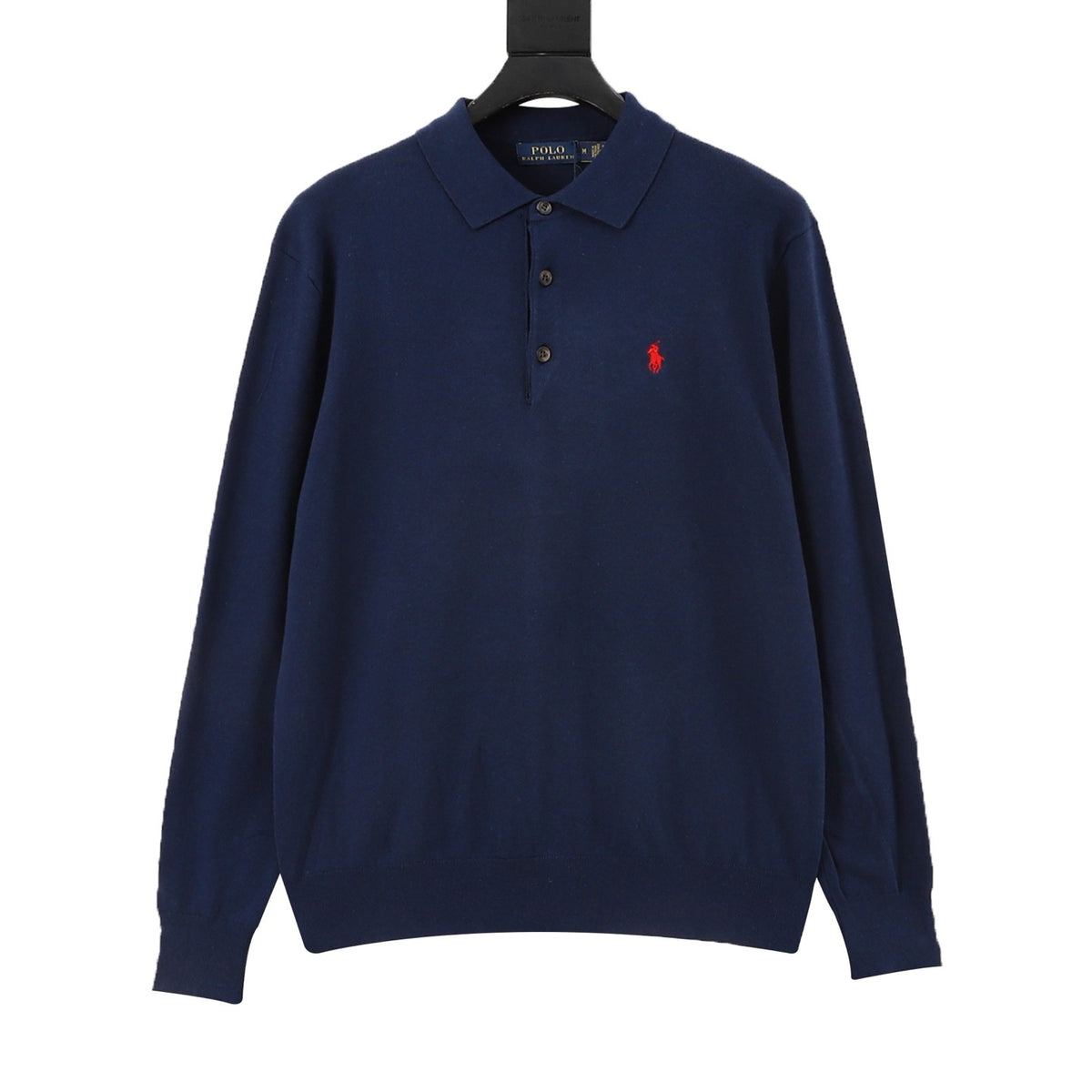 Polo Ralph Lauren Women's & Men's Navy Pony Logo Long-Sleeve Knit Polo