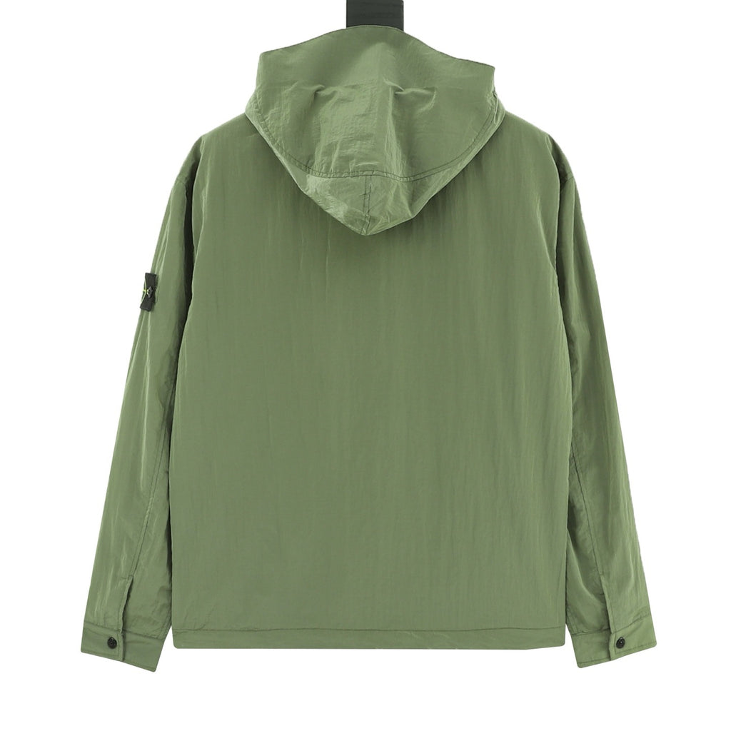 Stone Island Women's Men's Olive Green Hooded Utility Jacket