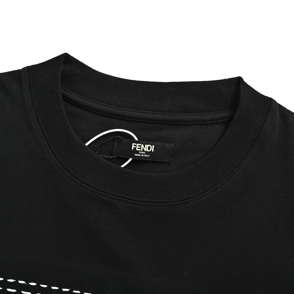 Fendi Black Ice Cream Embroidered T-Shirt