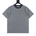 Dior All-Over Oblique Short-Sleeve Knit T-Shirt in Grey