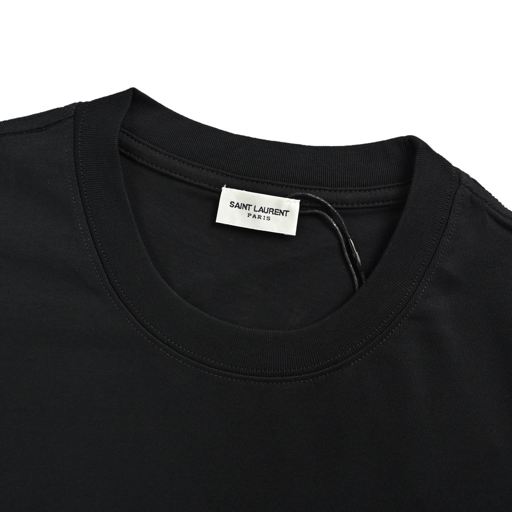 Oversized Crew-Neck Short-Sleeve T-Shirt in Black