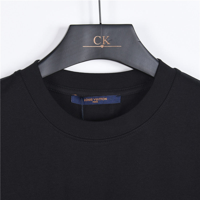 Louis Vuitton Square Back Label Short-Sleeve T-Shirt in Black