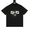 Fendi FF Monster Eyes Splash Print Short-Sleeve T-Shirt in Black
