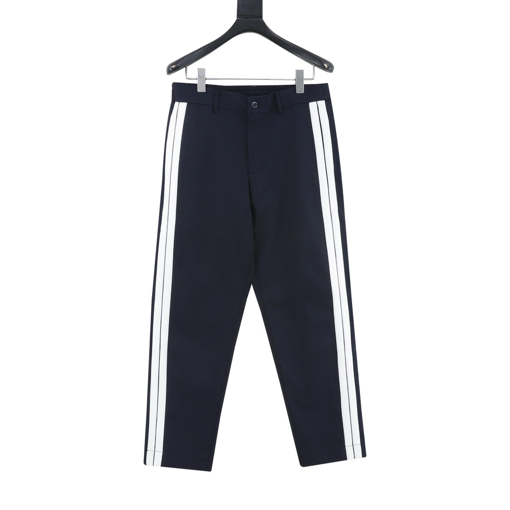Fendi Men's Side-Stripe Trousers in Navy