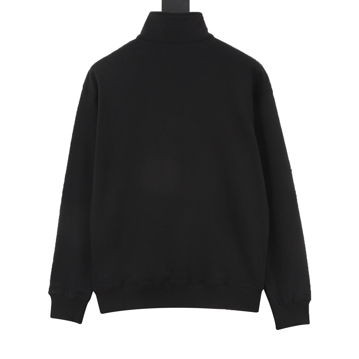 Burberry Women's Men's Black Equestrian Knight Half-Zip Sweatshirt