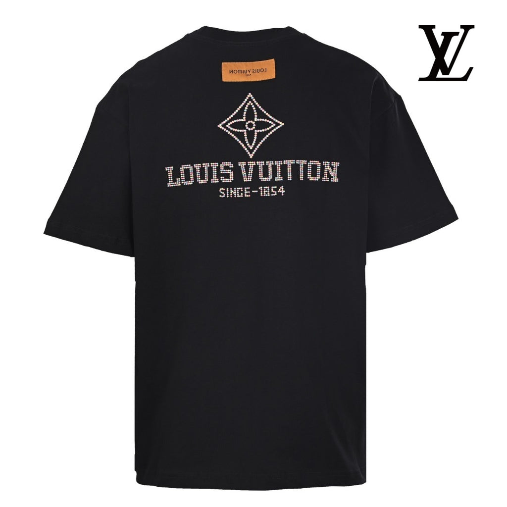 Louis Vuitton Men's Black Diamond Logo T-Shirt