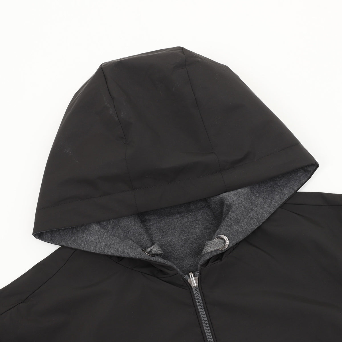 Moncler Women's Men's Black Hooded Zip-Up Jacket