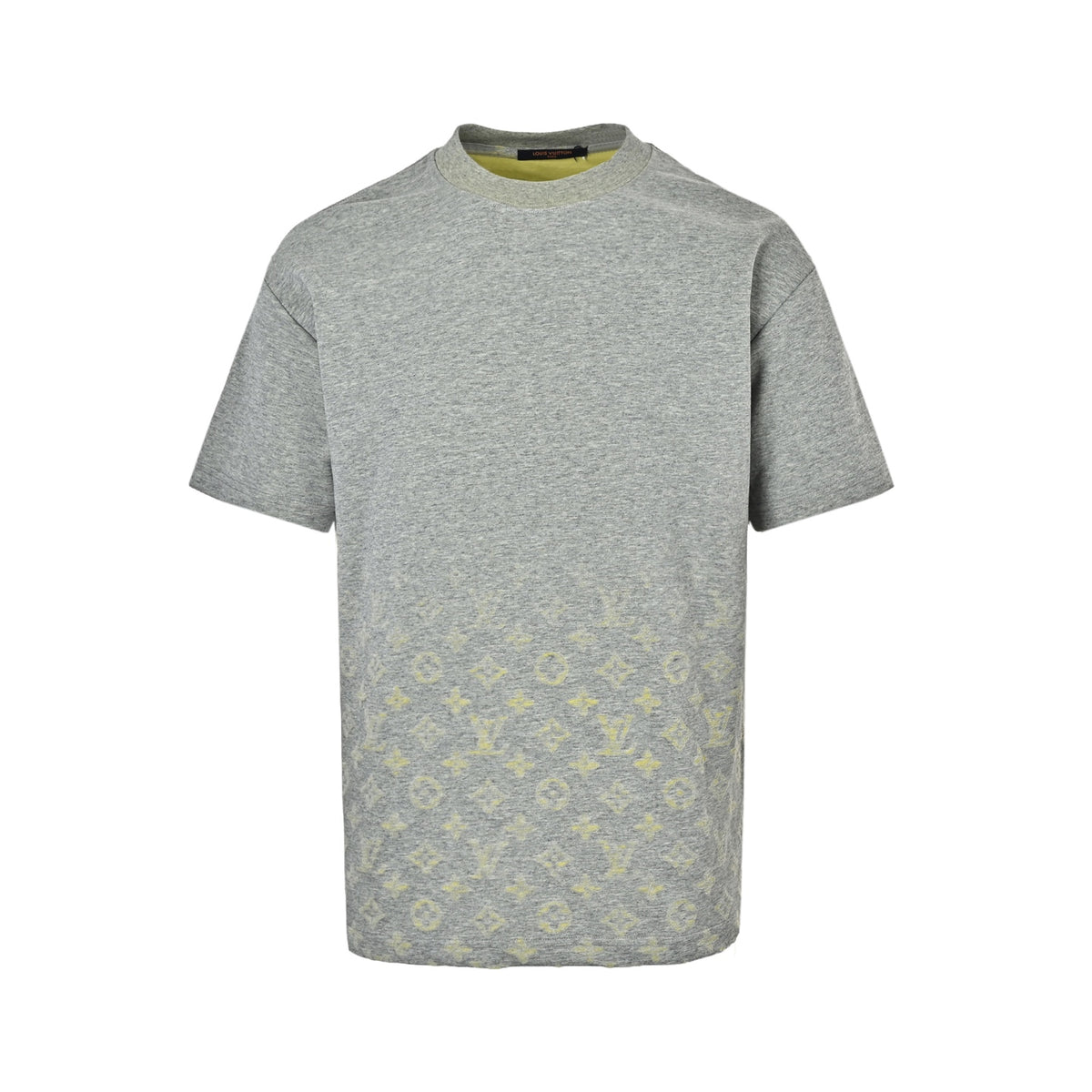 Louis Vuitton Gradient Monogram Print Short-Sleeve T-Shirt in Grey