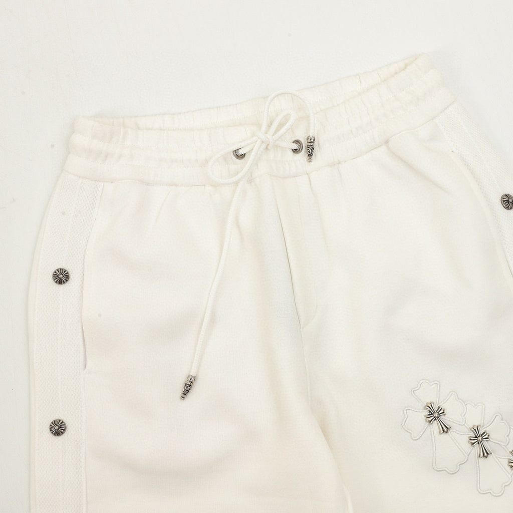 CH Cross Appliqué Embroidered Trousers