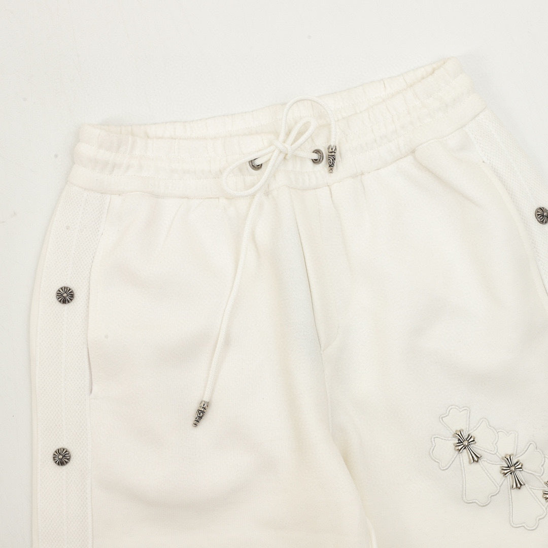CH Cross Appliqué Embroidered Trousers