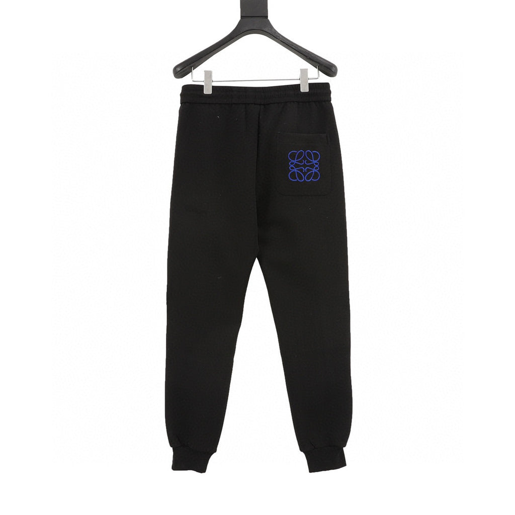 Loewe Anagram Braided Embroidered Cotton Jogger Pants