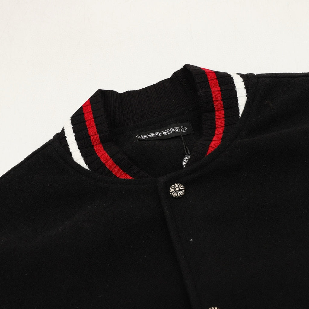CH Horseshoe Embroidery Panel Baseball Jacket