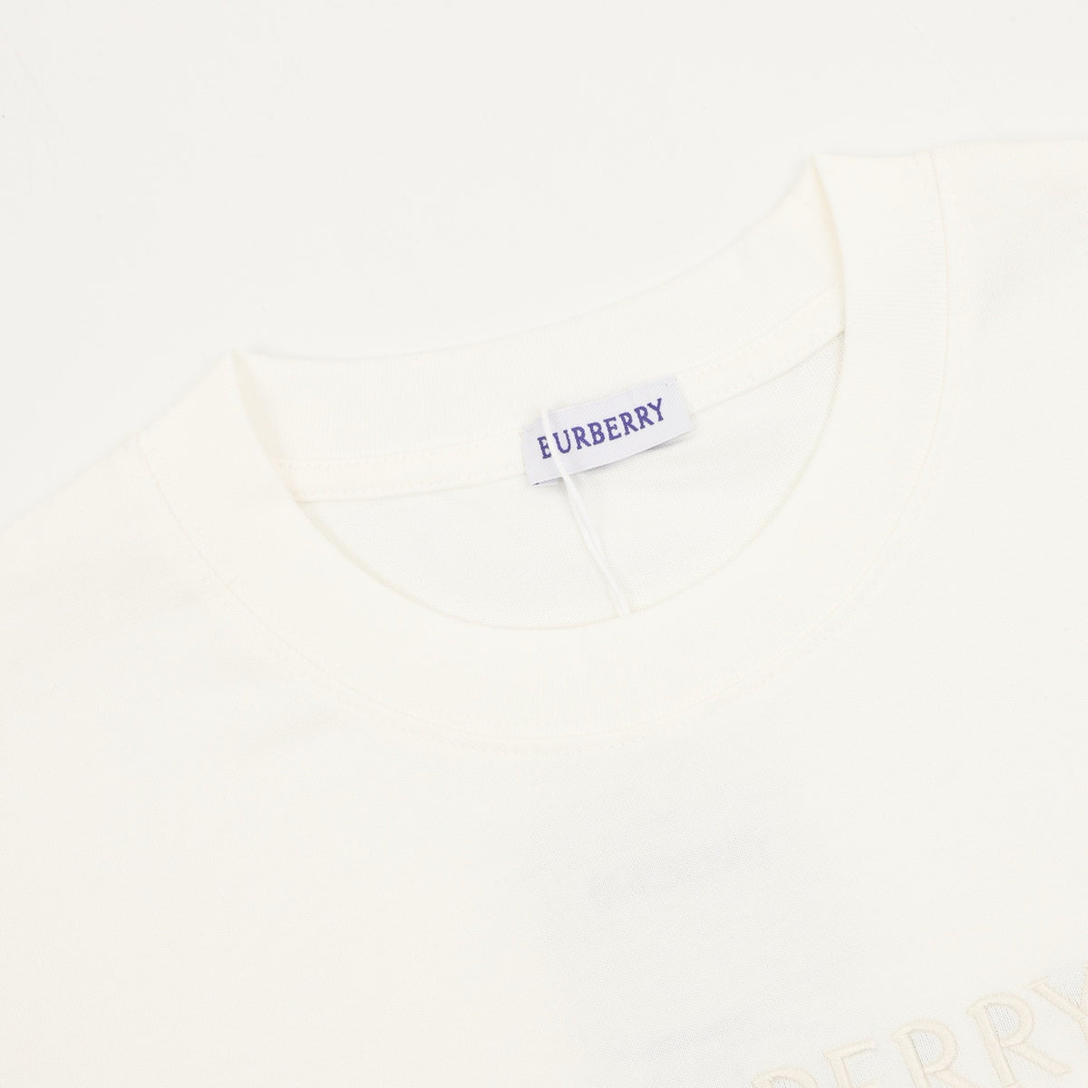 Burberry Women's & Men's White Equestrian Knight Embroidered Long-Sleeve T-Shirt