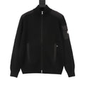 Moncler Women's & Men's Black Stand-Collar Full-Zip Knit Jacket