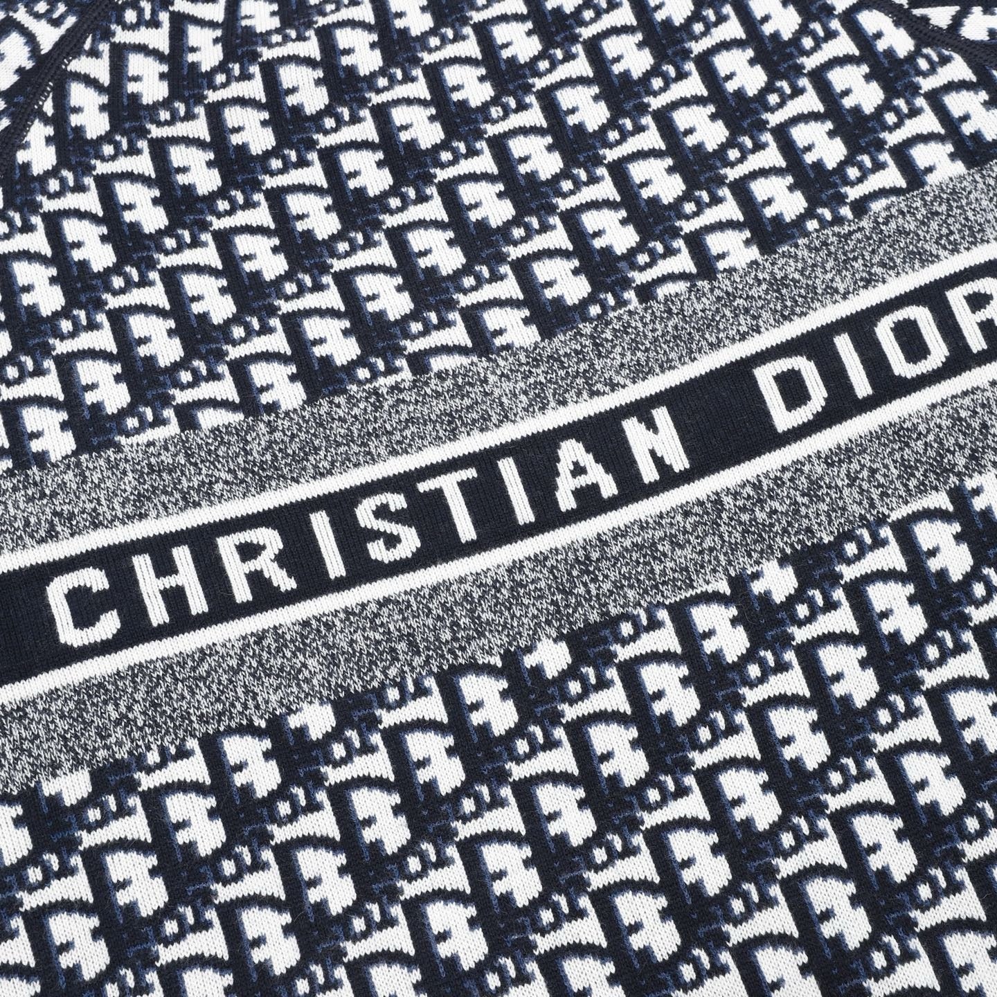 Dior CD Monogram Jacquard Reversible Crewneck Sweater