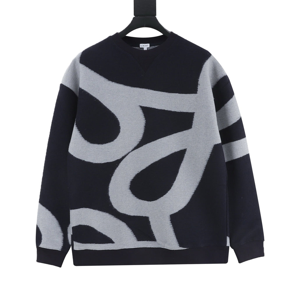Loewe Women's / Men's Large Anagram Jacquard Sweater in Black