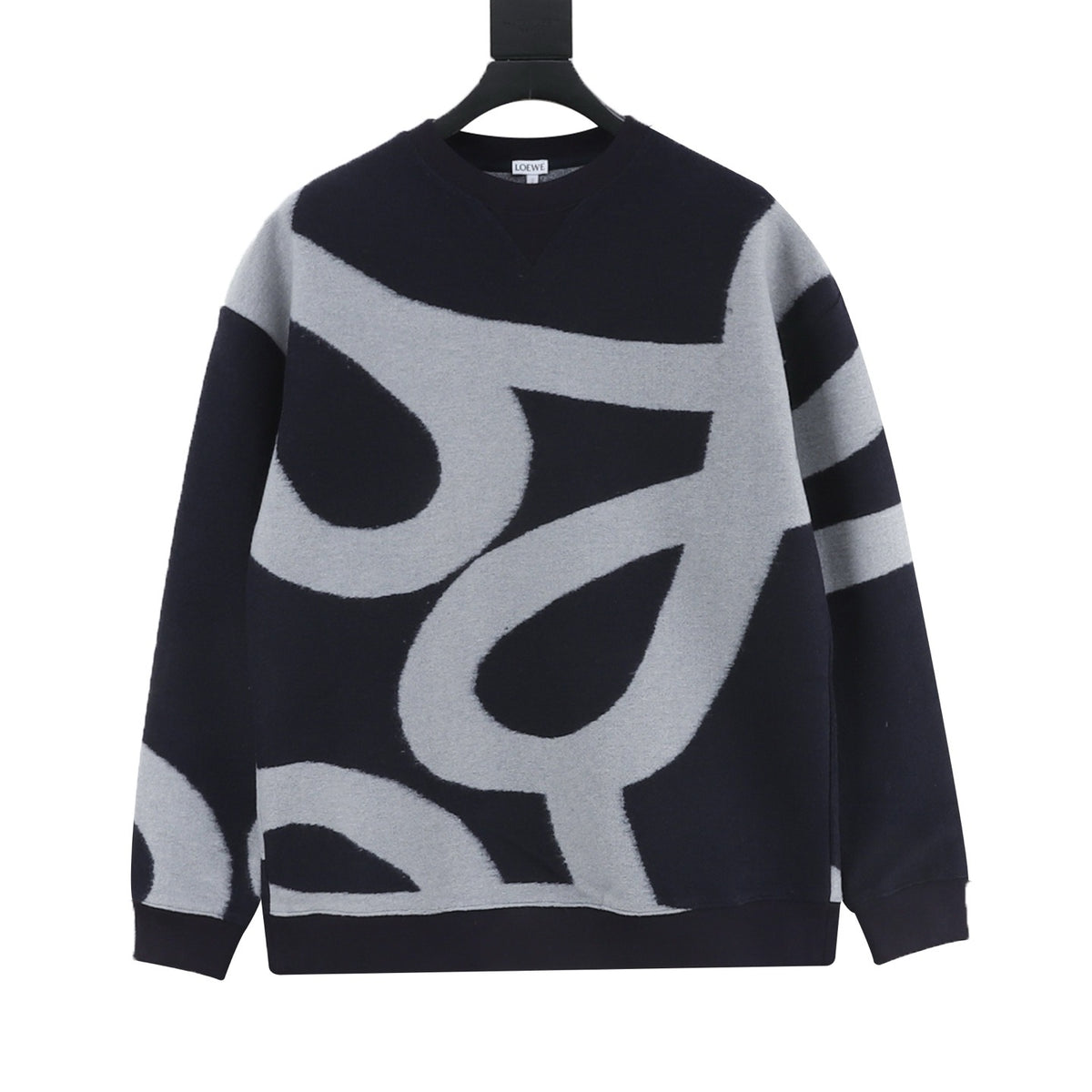 Loewe Women's / Men's Large Anagram Jacquard Sweater in Black
