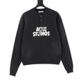 Acne Studios Women's Men's Black Logo Henley Sweatshirt