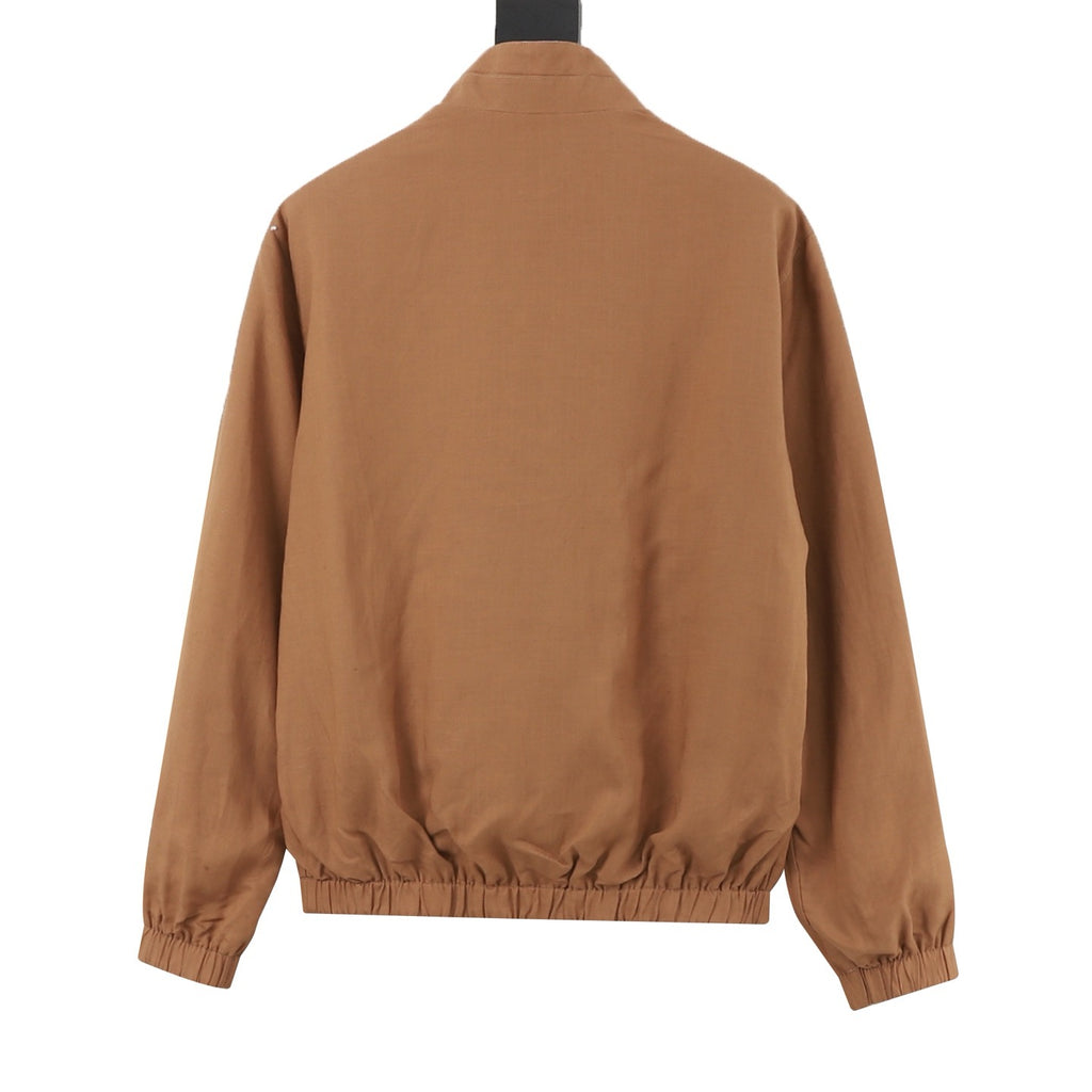 Loro Piana Women's Men's Camel Stand-Collar Zip-Up Jacket