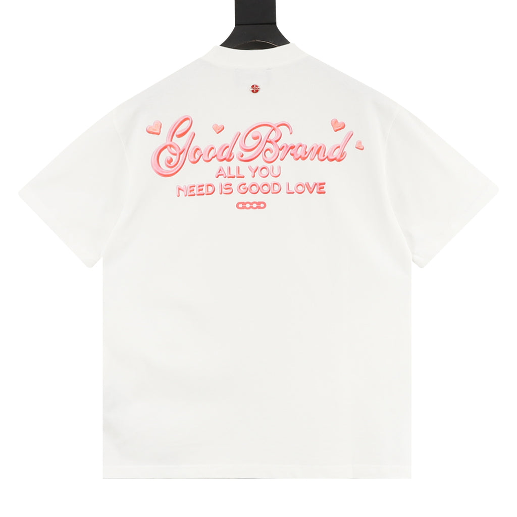 Good Brand Heart Cake Print Short-Sleeve T-Shirt in White