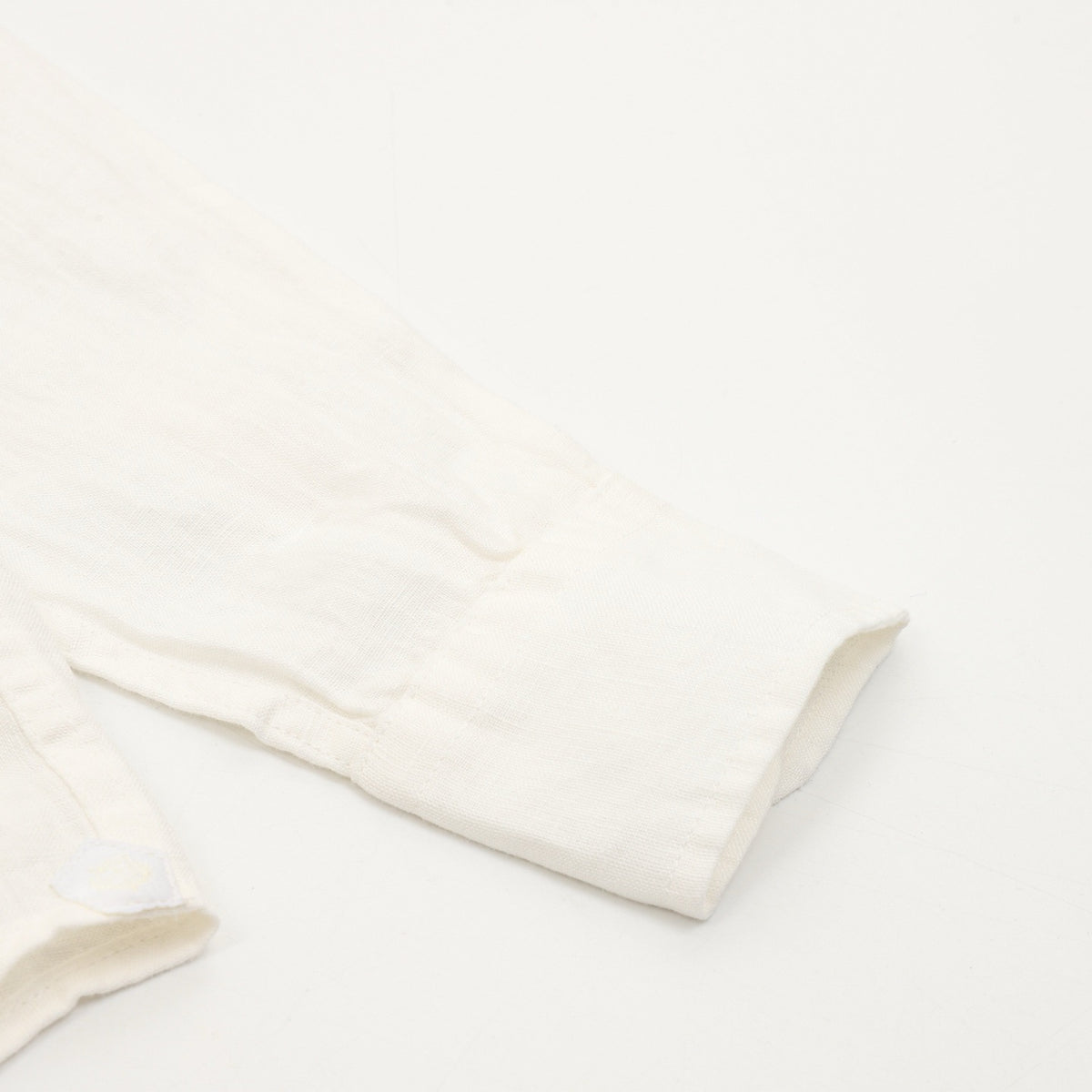 Loro Piana Women's Men's White Linen Long-Sleeve Shirt