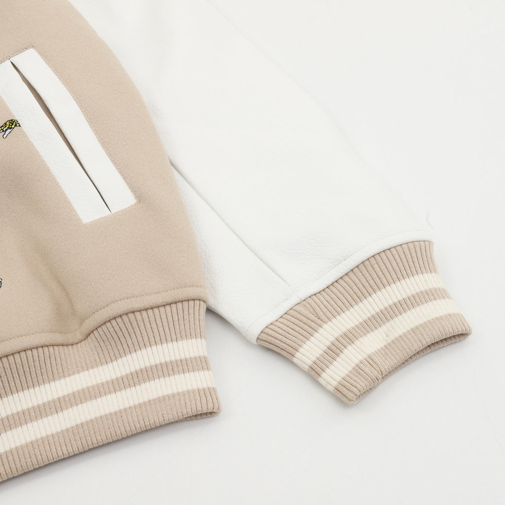 Louis Vuitton Women's / Men's Animal Embroidered Varsity Jacket in Beige