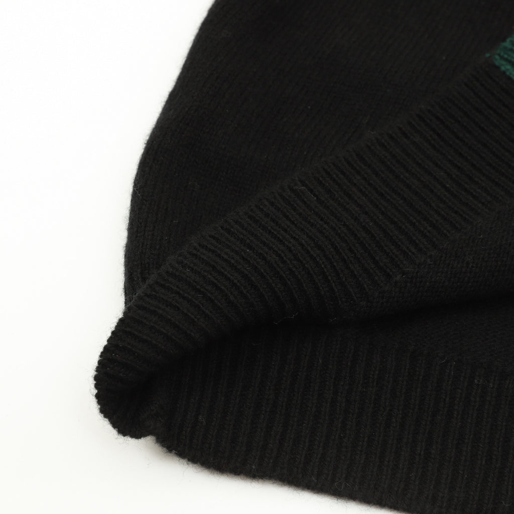Gucci Slim Fit Red and Green Stripe Crewneck Knit Sweater | Signature Web Luxury Knitwear