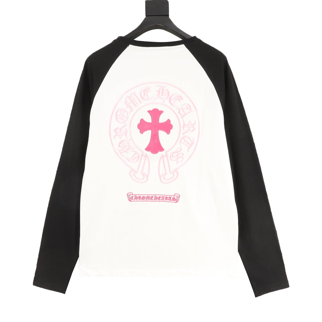 Chrome Hearts 25FW Embroidered Horseshoe Patchwork Long-Sleeve T-Shirt