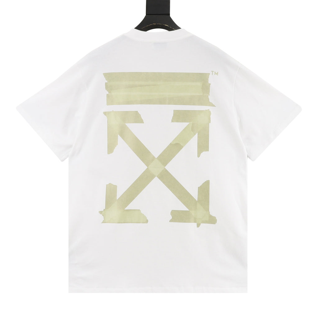 Off-White Tape Circle Logo Short-Sleeve T-Shirt in White