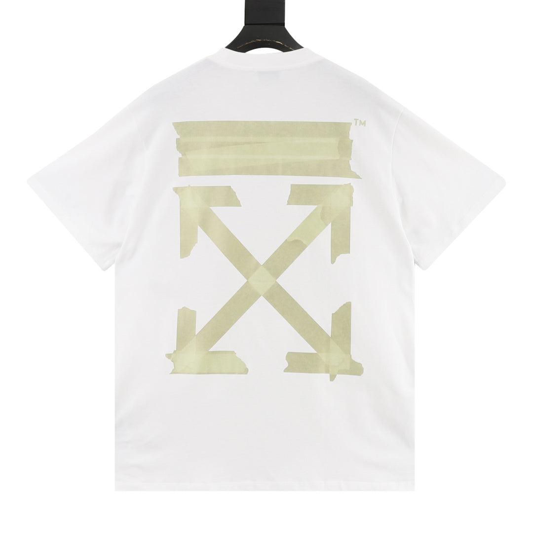 Off-White Tape Circle Logo Short-Sleeve T-Shirt in White