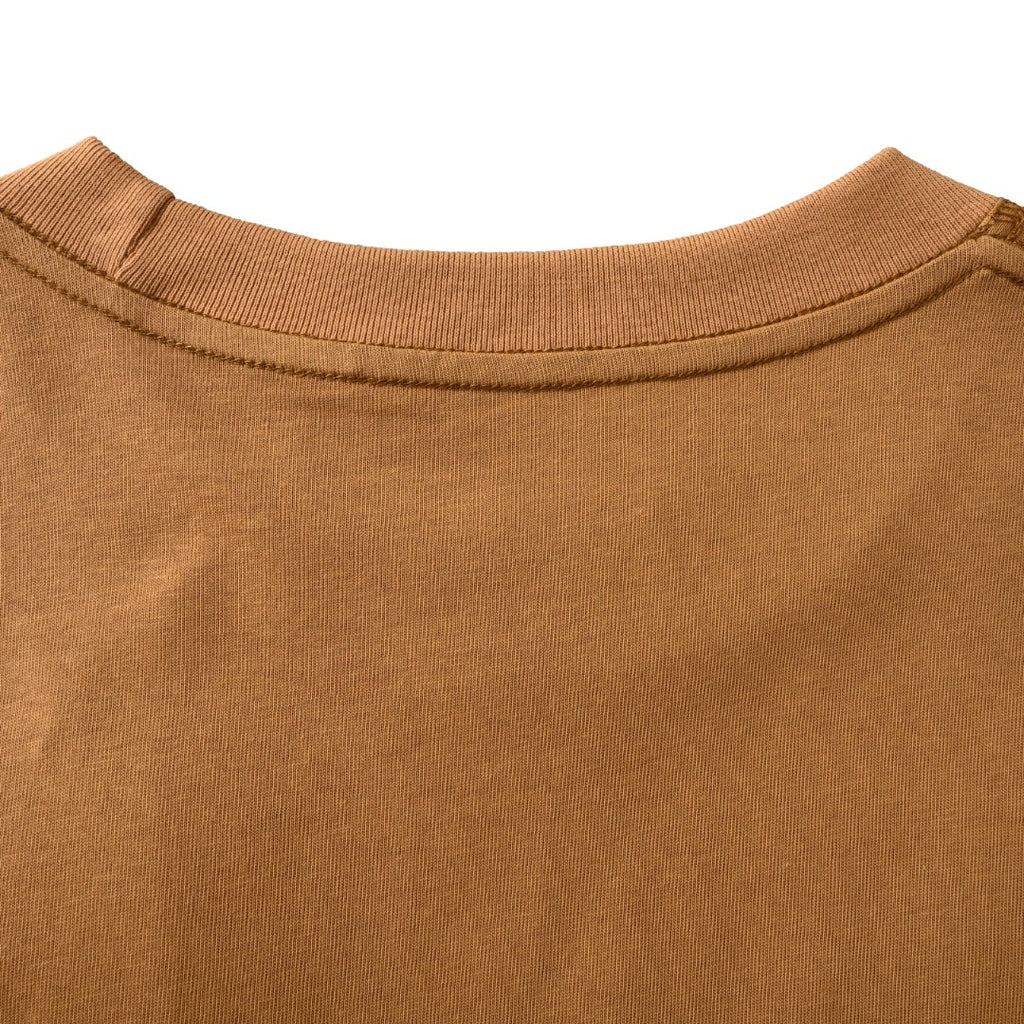 Gucci Web Logo Print Short-Sleeve T-Shirt in Camel