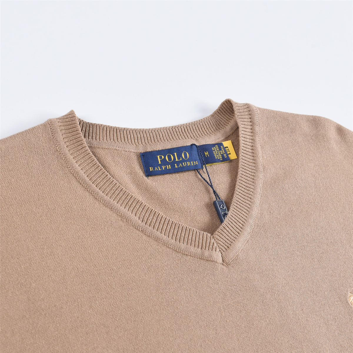 Polo Ralph Lauren Women's & Men's Camel Pony Logo V-Neck Knit Sweater
