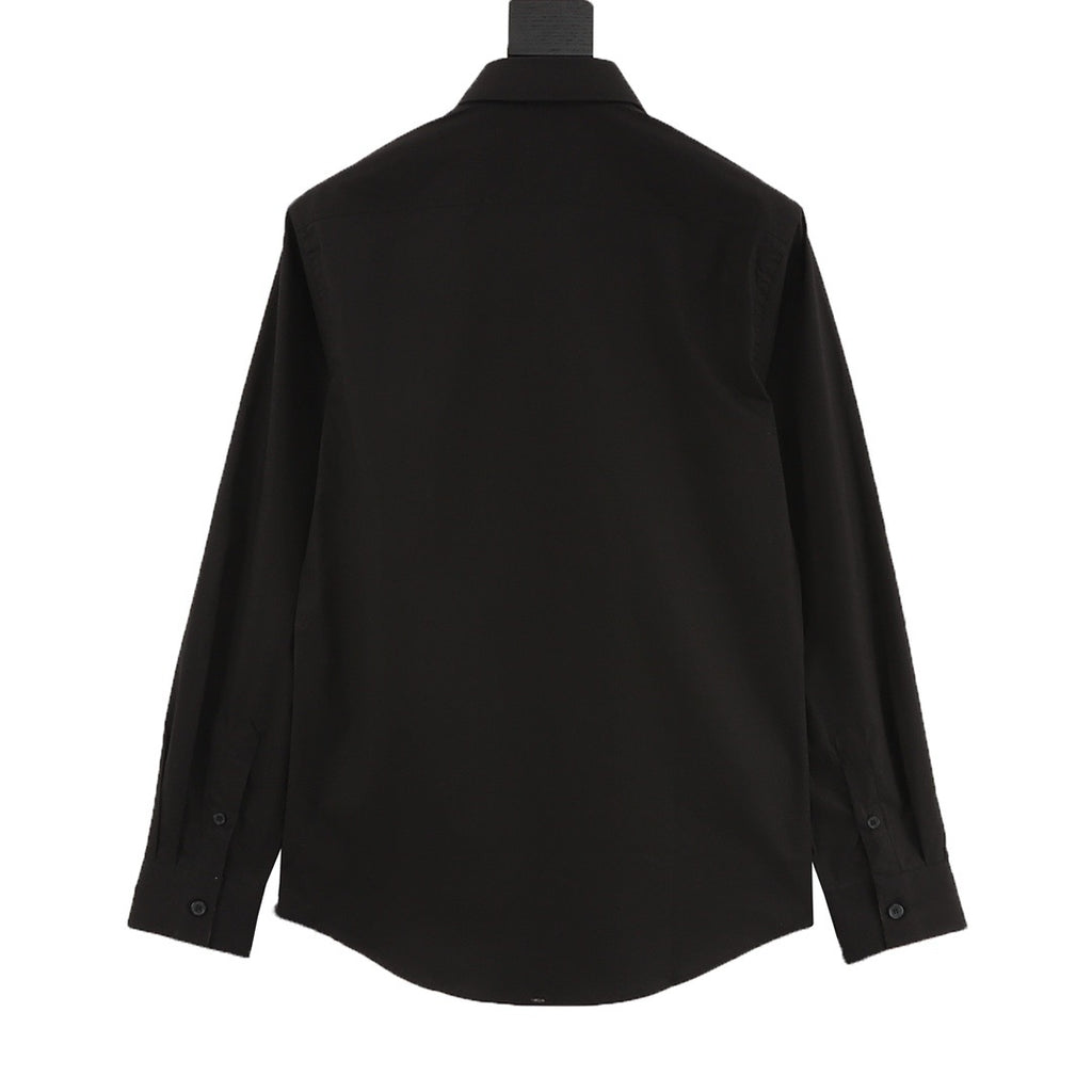 Burberry TB Monogram Tonal Embroidered Long-Sleeve Shirt