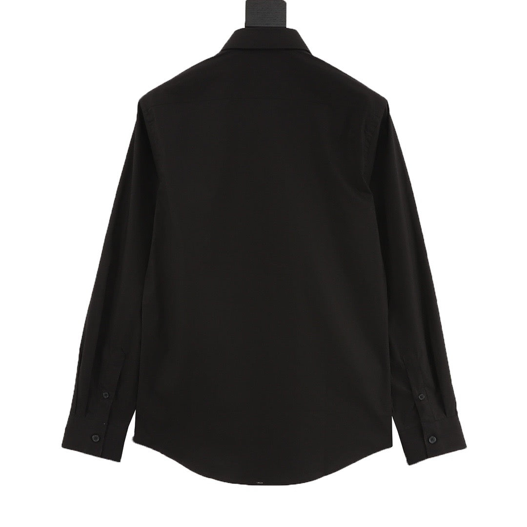 Burberry TB Monogram Tonal Embroidered Long-Sleeve Shirt