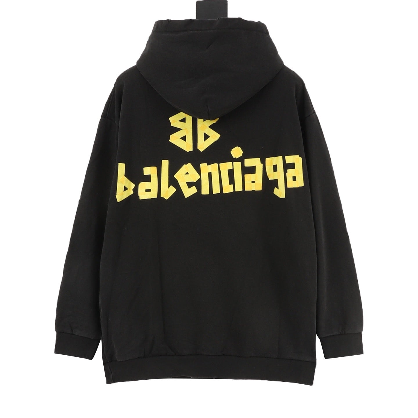 Balenciaga 26SS Destroyed Logo Print Washed Hoodie