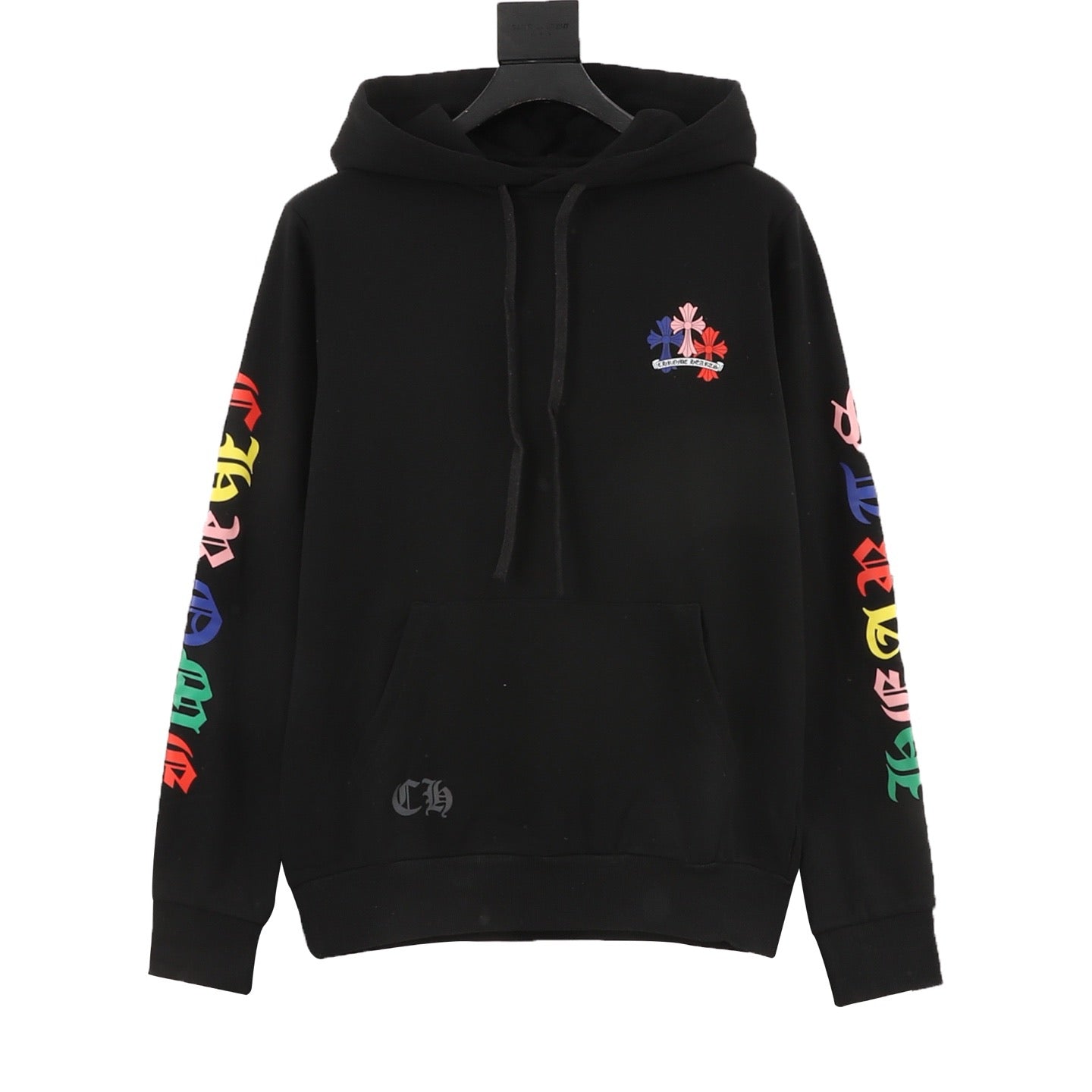 Chrome Hearts 25FW Multicolor Gothic Script Sleeve Hoodie