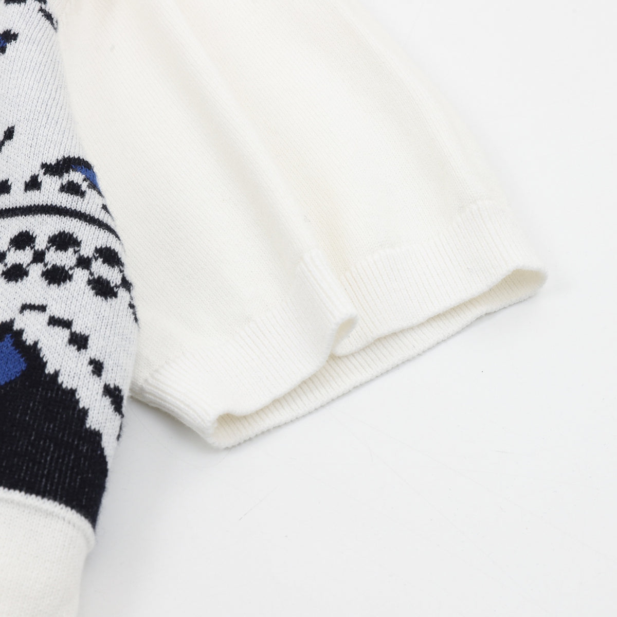 Louis Vuitton Fair Isle LV Knit Short-Sleeve T-Shirt in White