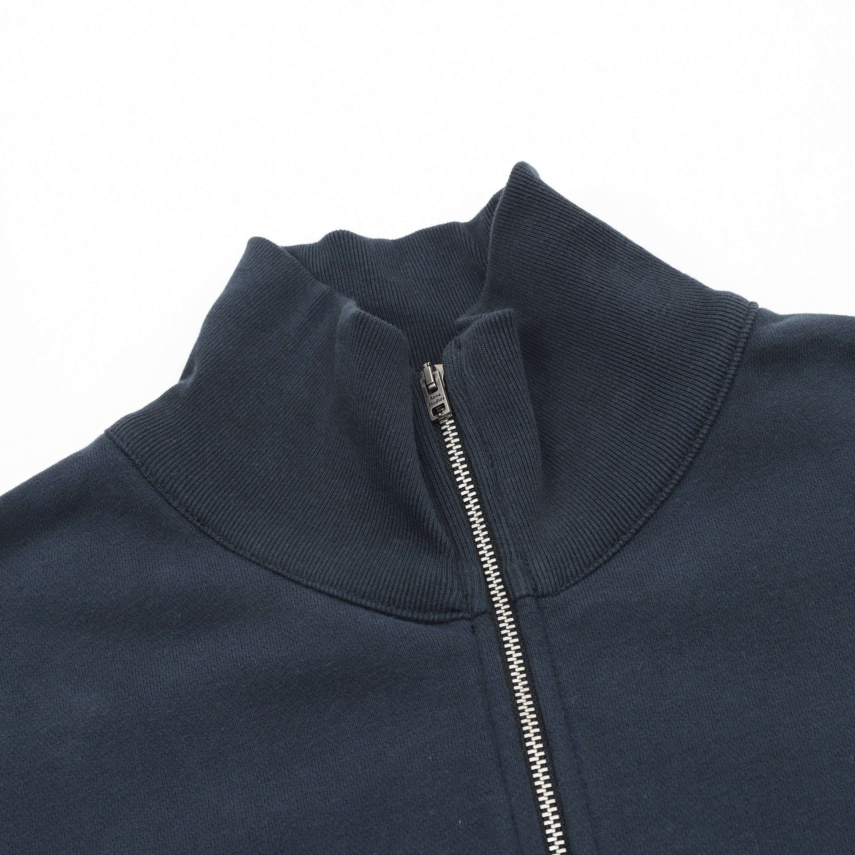 Acne Studios Tonal Script Embroidery Zip Jacket — Black