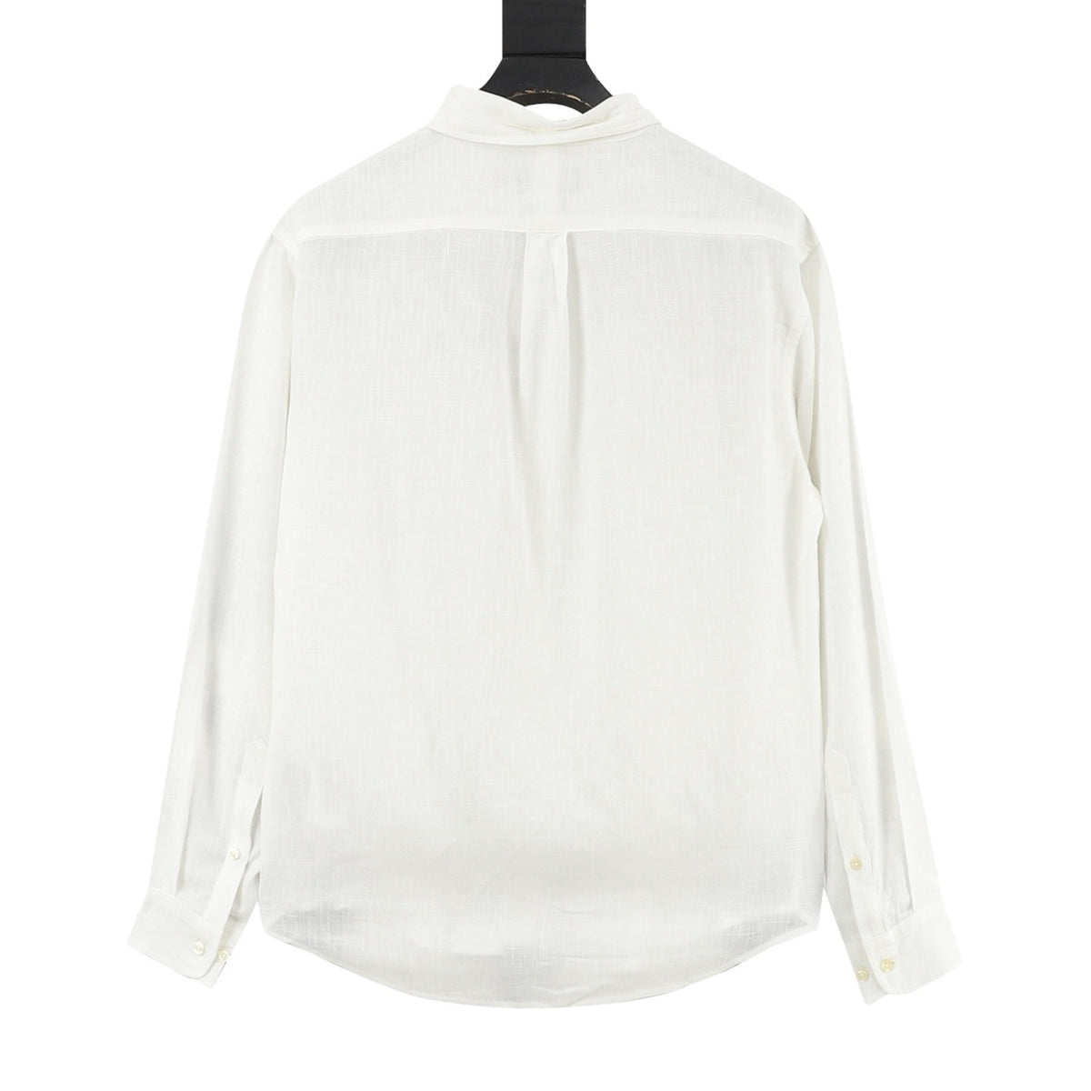 Ralph Lauren Women's Men's White Pony Logo Long-Sleeve Linen Shirt