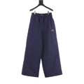 Balenciaga BLCG Bodies Athletic Pants — Navy, Wide-Leg Windbreaker